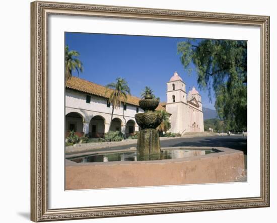 Old Mission, Santa Barbara, California, USA-Ken Wilson-Framed Photographic Print