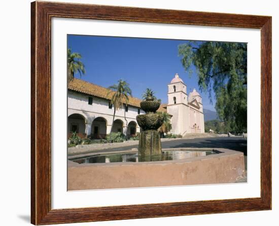 Old Mission, Santa Barbara, California, USA-Ken Wilson-Framed Photographic Print