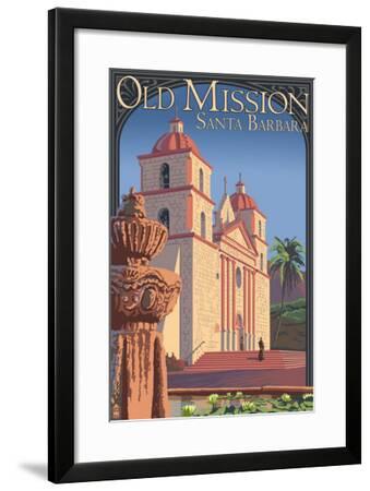 Old Mission Santa Barbara California Art Print By Lantern Press Art Com