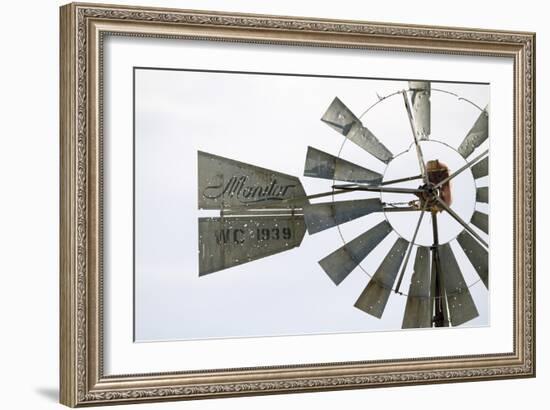 Old Montana Windmill with Bullet Holes-Jason Savage-Framed Art Print