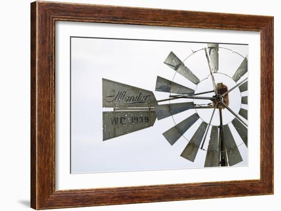 Old Montana Windmill with Bullet Holes-Jason Savage-Framed Art Print