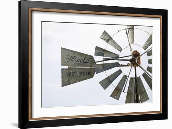 Old Montana Windmill with Bullet Holes-Jason Savage-Framed Art Print