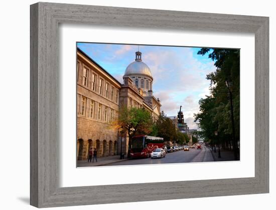 Old Montreal Street View-null-Framed Art Print