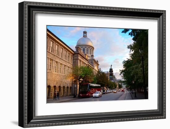 Old Montreal Street View-null-Framed Art Print