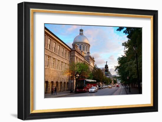 Old Montreal Street View-null-Framed Art Print