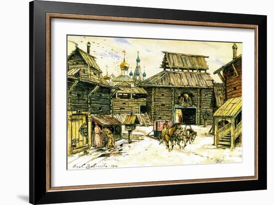 Old Moscow. the Wooden City, 1902-Appolinari Mikhaylovich Vasnetsov-Framed Giclee Print