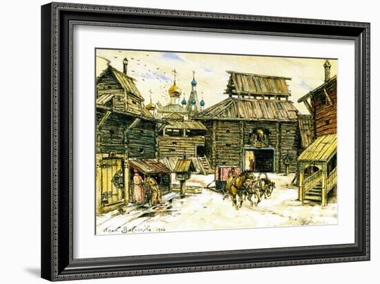 Old Moscow. the Wooden City, 1902-Appolinari Mikhaylovich Vasnetsov-Framed Giclee Print