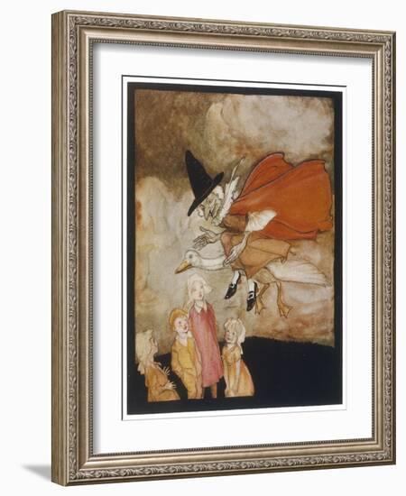 Old Mother Goose-Arthur Rackham-Framed Art Print