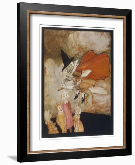 Old Mother Goose-Arthur Rackham-Framed Art Print