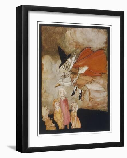 Old Mother Goose-Arthur Rackham-Framed Art Print