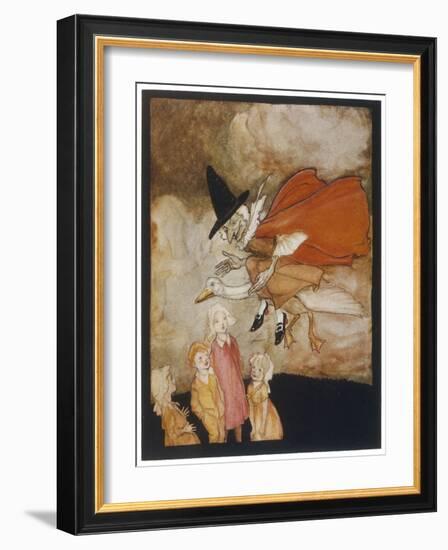 Old Mother Goose-Arthur Rackham-Framed Art Print