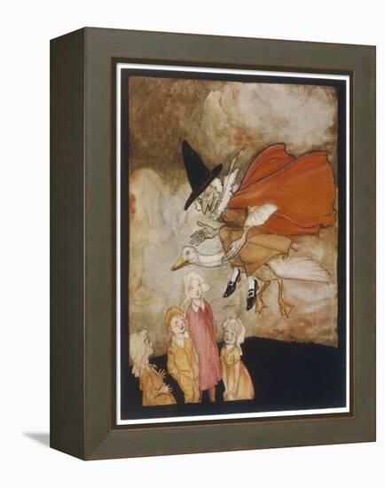 Old Mother Goose-Arthur Rackham-Framed Stretched Canvas