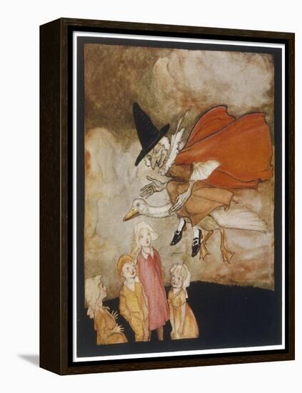 Old Mother Goose-Arthur Rackham-Framed Stretched Canvas