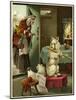 Old Mother Hubbard: Playing Flute-null-Mounted Art Print