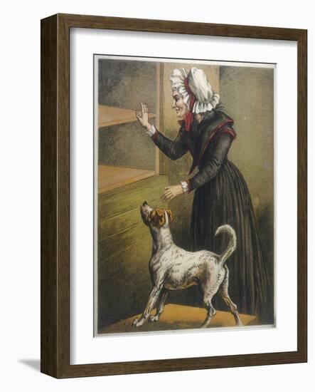 Old Mother Hubbard Went to the Cupboard-Harrison Weir-Framed Art Print