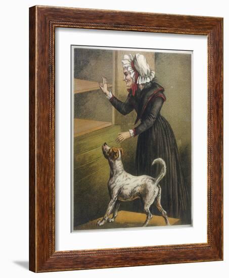 Old Mother Hubbard Went to the Cupboard-Harrison Weir-Framed Art Print