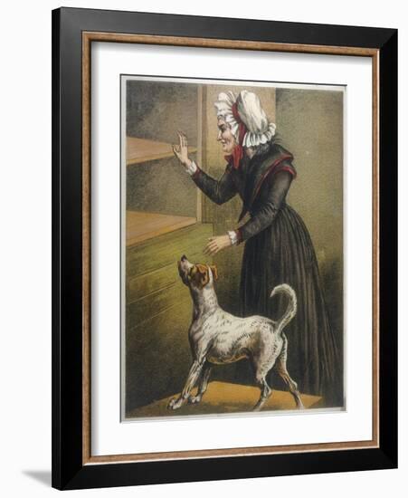 Old Mother Hubbard Went to the Cupboard-Harrison Weir-Framed Art Print