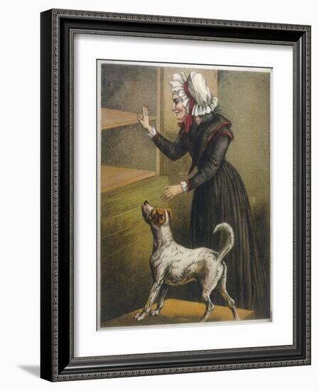 Old Mother Hubbard Went to the Cupboard-Harrison Weir-Framed Art Print