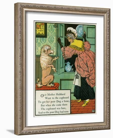 Old Mother Hubbard Went to the Cupboard-Walter Crane-Framed Art Print