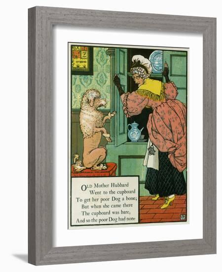 Old Mother Hubbard Went to the Cupboard-Walter Crane-Framed Art Print