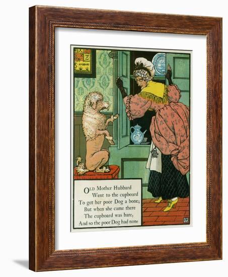 Old Mother Hubbard Went to the Cupboard-Walter Crane-Framed Art Print