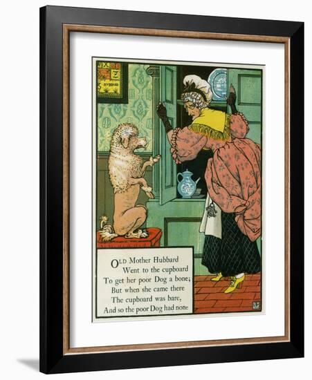 Old Mother Hubbard Went to the Cupboard-Walter Crane-Framed Art Print