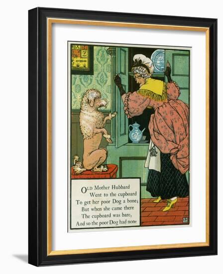 Old Mother Hubbard Went to the Cupboard-Walter Crane-Framed Art Print