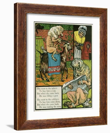 Old Mother Hubbard-Walter Crane-Framed Art Print