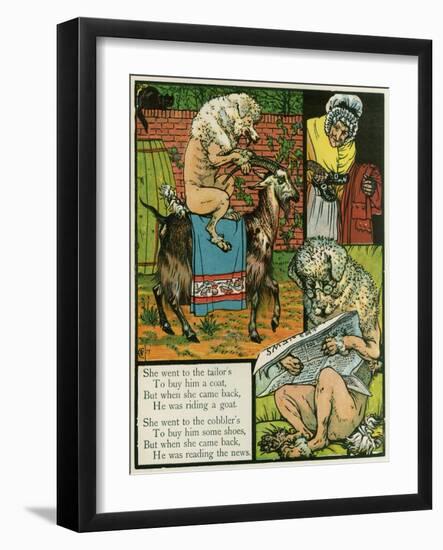 Old Mother Hubbard-Walter Crane-Framed Art Print