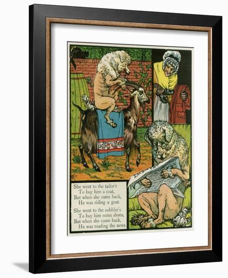 Old Mother Hubbard-Walter Crane-Framed Art Print