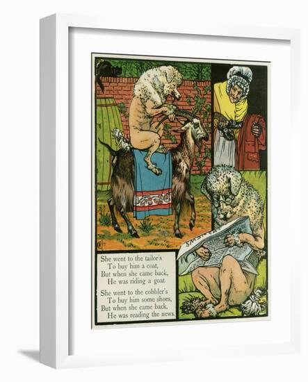 Old Mother Hubbard-Walter Crane-Framed Art Print