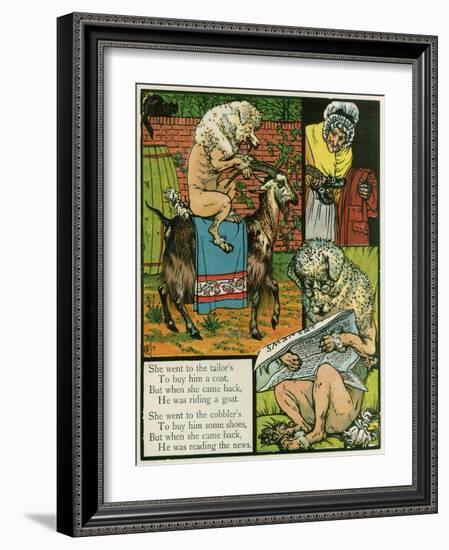 Old Mother Hubbard-Walter Crane-Framed Art Print