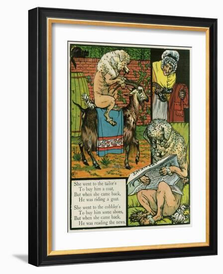 Old Mother Hubbard-Walter Crane-Framed Art Print