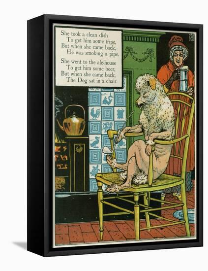 Old Mother Hubbard-Walter Crane-Framed Stretched Canvas