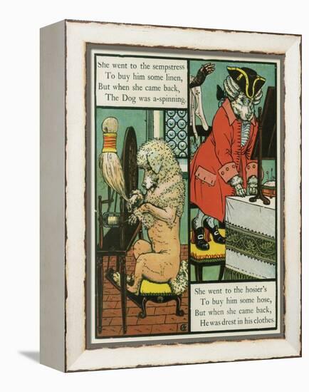 Old Mother Hubbard-Walter Crane-Framed Stretched Canvas