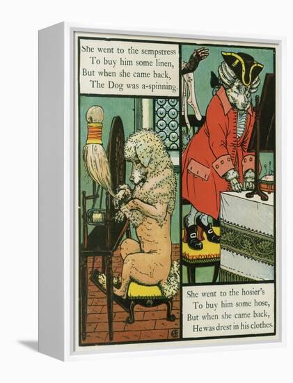 Old Mother Hubbard-Walter Crane-Framed Stretched Canvas