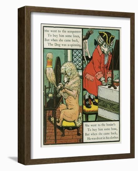 Old Mother Hubbard-Walter Crane-Framed Art Print