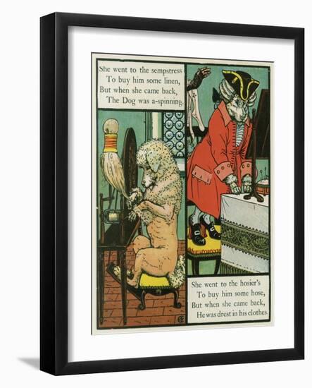 Old Mother Hubbard-Walter Crane-Framed Art Print