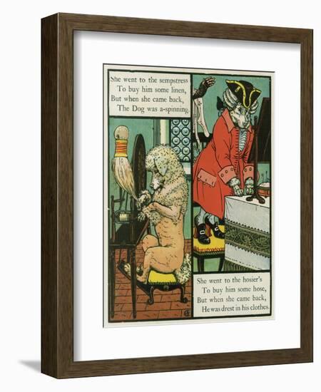 Old Mother Hubbard-Walter Crane-Framed Art Print