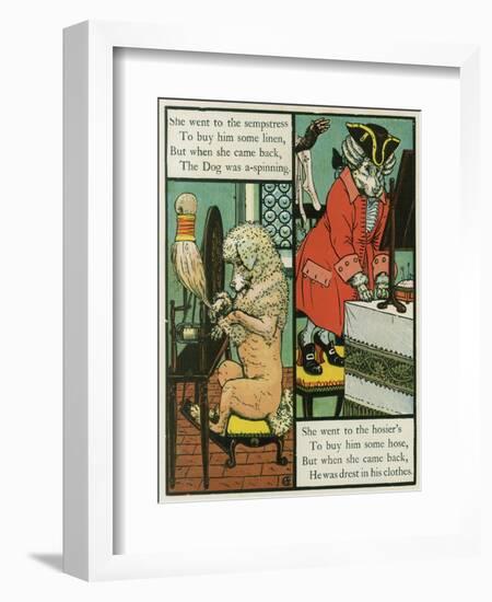 Old Mother Hubbard-Walter Crane-Framed Art Print