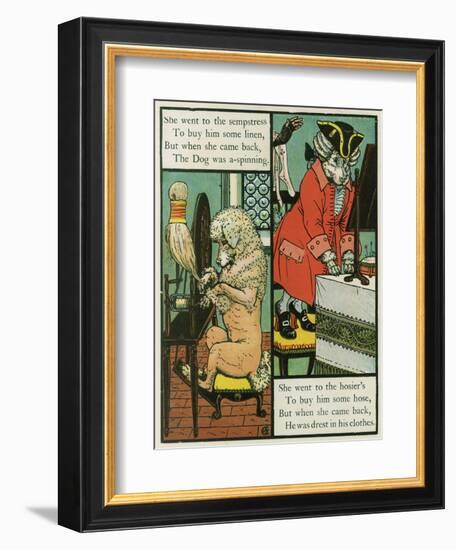 Old Mother Hubbard-Walter Crane-Framed Art Print