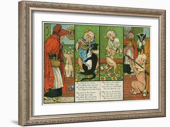 Old Mother Hubbard-Walter Crane-Framed Art Print