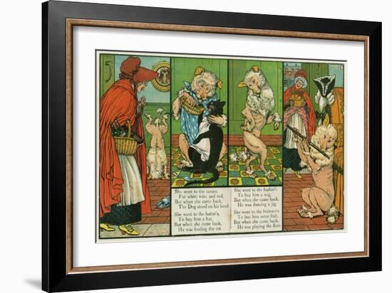 Old Mother Hubbard-Walter Crane-Framed Art Print