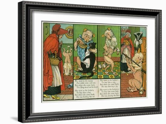 Old Mother Hubbard-Walter Crane-Framed Art Print