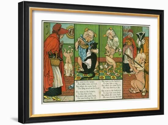 Old Mother Hubbard-Walter Crane-Framed Art Print