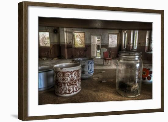 Old Mugs in Abandoned Interior-Nathan Wright-Framed Photographic Print