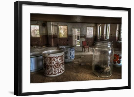 Old Mugs in Abandoned Interior-Nathan Wright-Framed Photographic Print