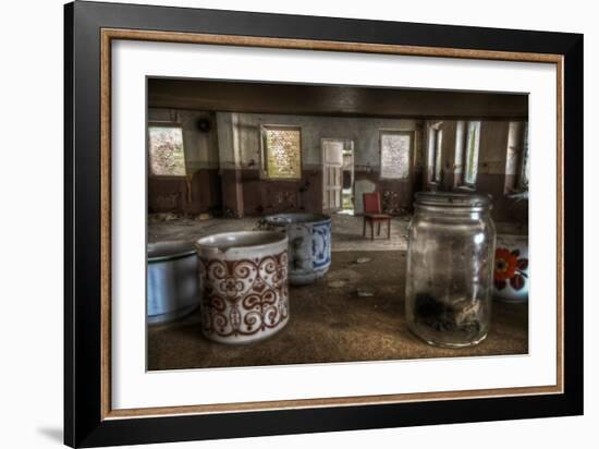 Old Mugs in Abandoned Interior-Nathan Wright-Framed Photographic Print