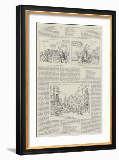 Old Naval Reviews-Thomas Rowlandson-Framed Giclee Print