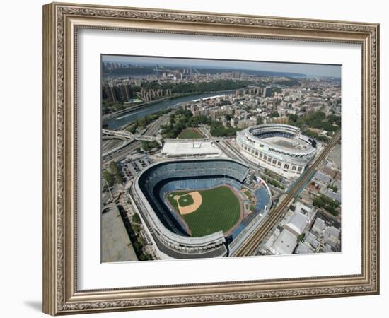 Old New York Yankees Stadium next to New Ballpark, New York, NY-null-Framed Photographic Print